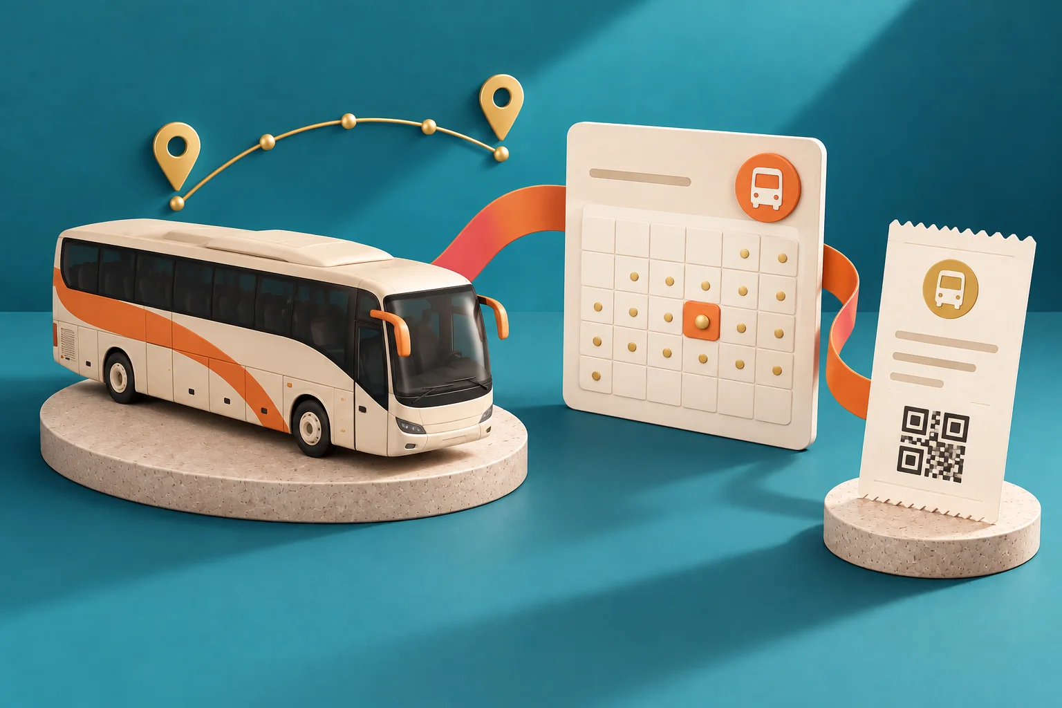 Concept illustration: Transport booking and boarding passes
